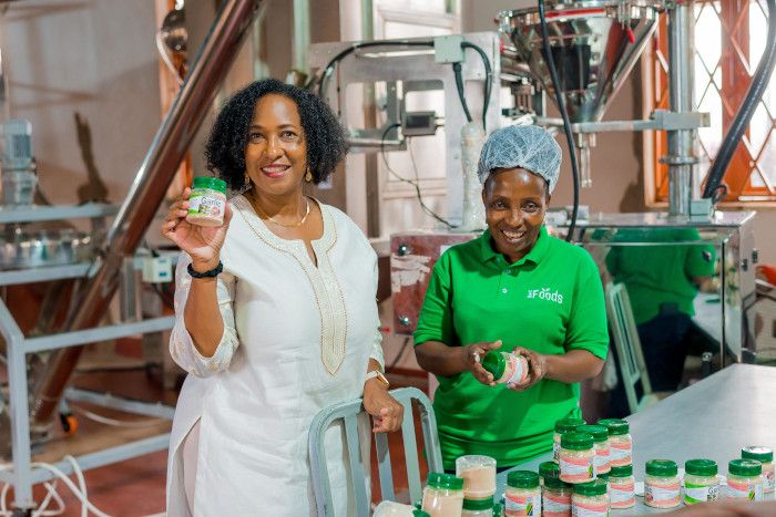 Ms Pamela Coke-Hamilton and Ms. Joyce Mmari at Med Foods Tanzania